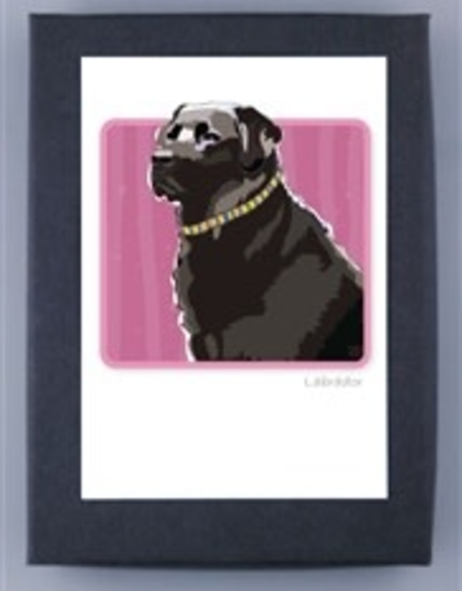 Paper Russells Black Lab Side Profile Cards