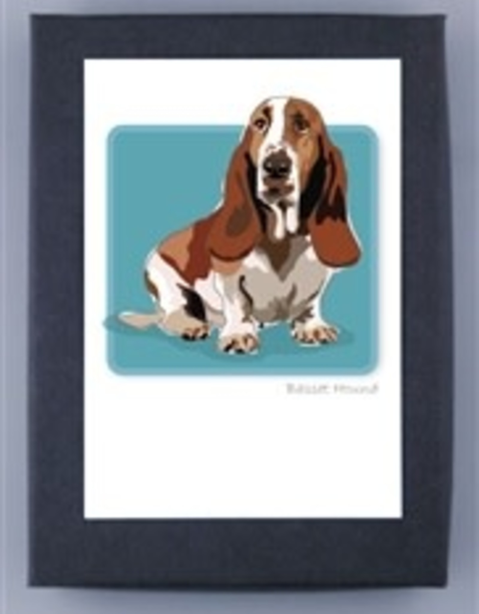 Paper Russells Basset Hound Sitting
