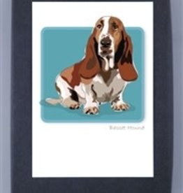 Paper Russells Basset Hound Sitting