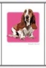 Paper Russells Basset Hound Sitting