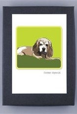 Paper Russells Cocker Spaniel Sitting Brown Notecards