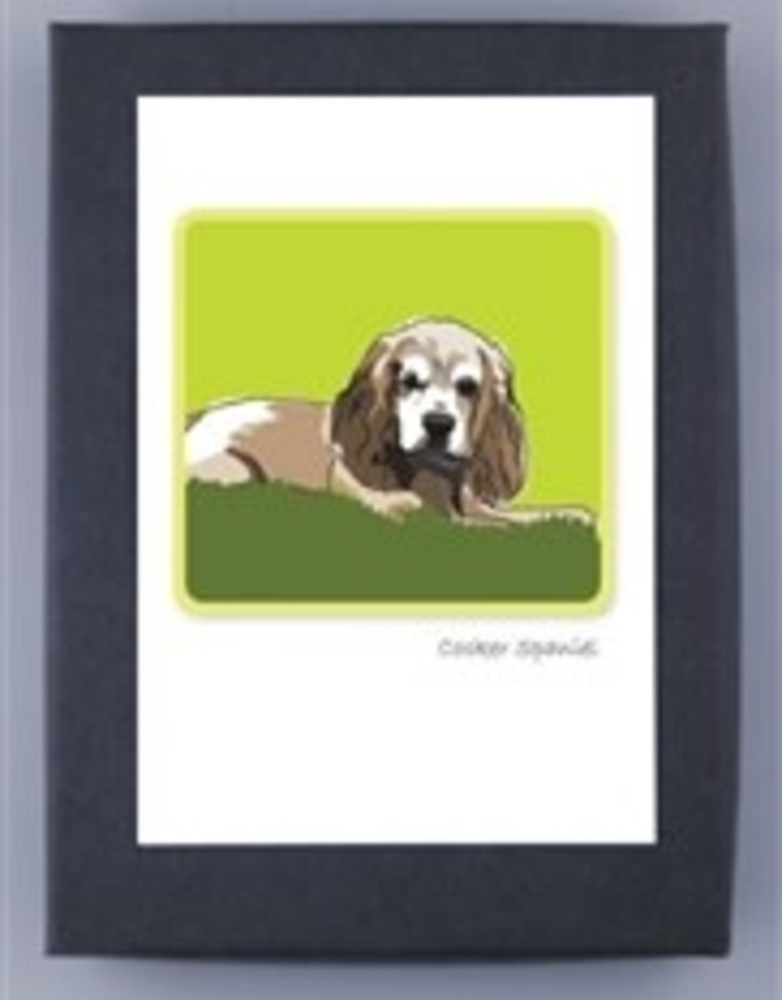 Paper Russells Cocker Spaniel Sitting Brown Notecards
