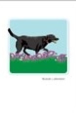 Paper Russells Black Lab Running Notecards