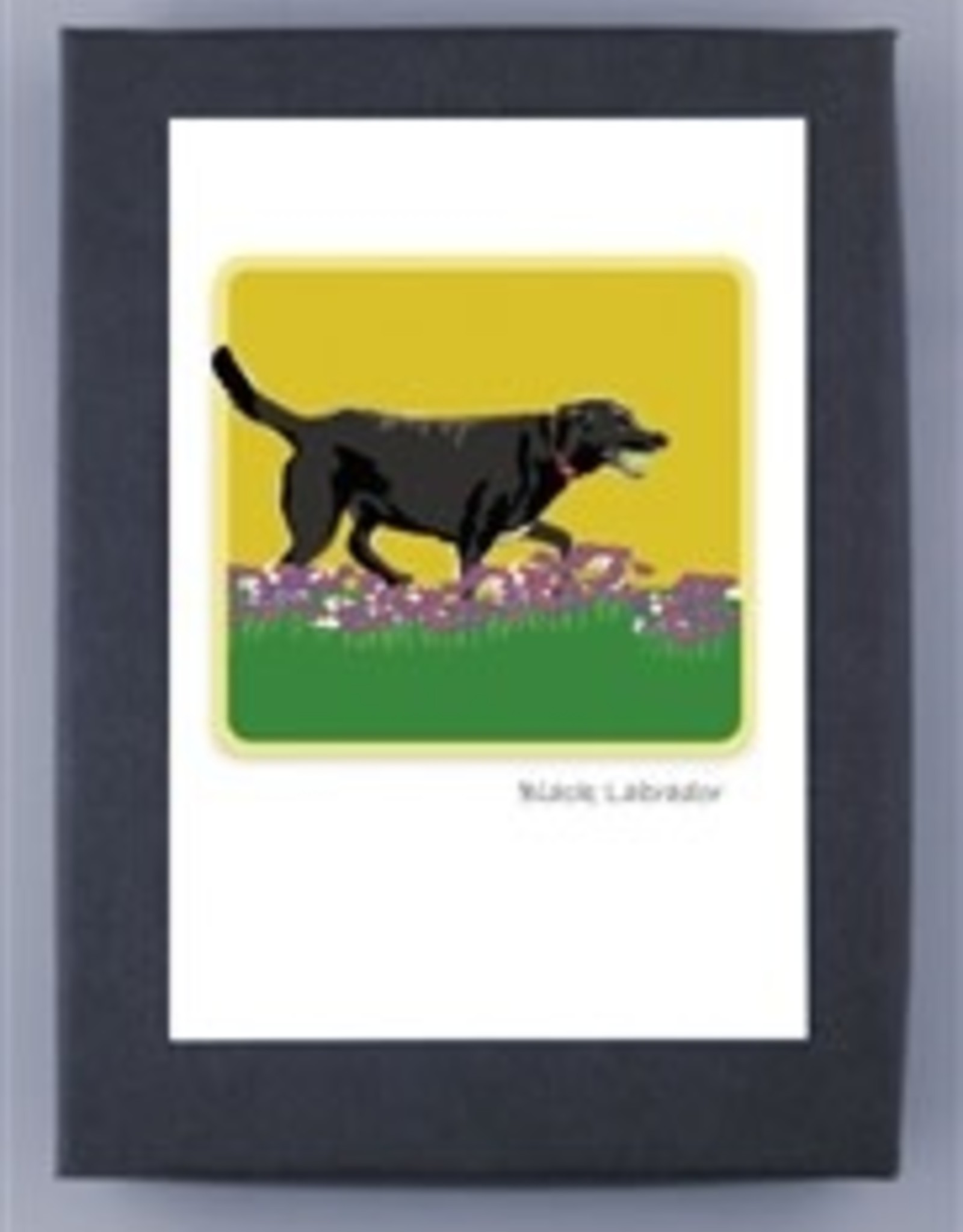 Paper Russells Black Lab Running Notecards
