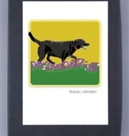 Paper Russells Black Lab Running Notecards