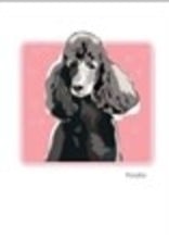 Paper Russells Black Standard Poodle Head Shot