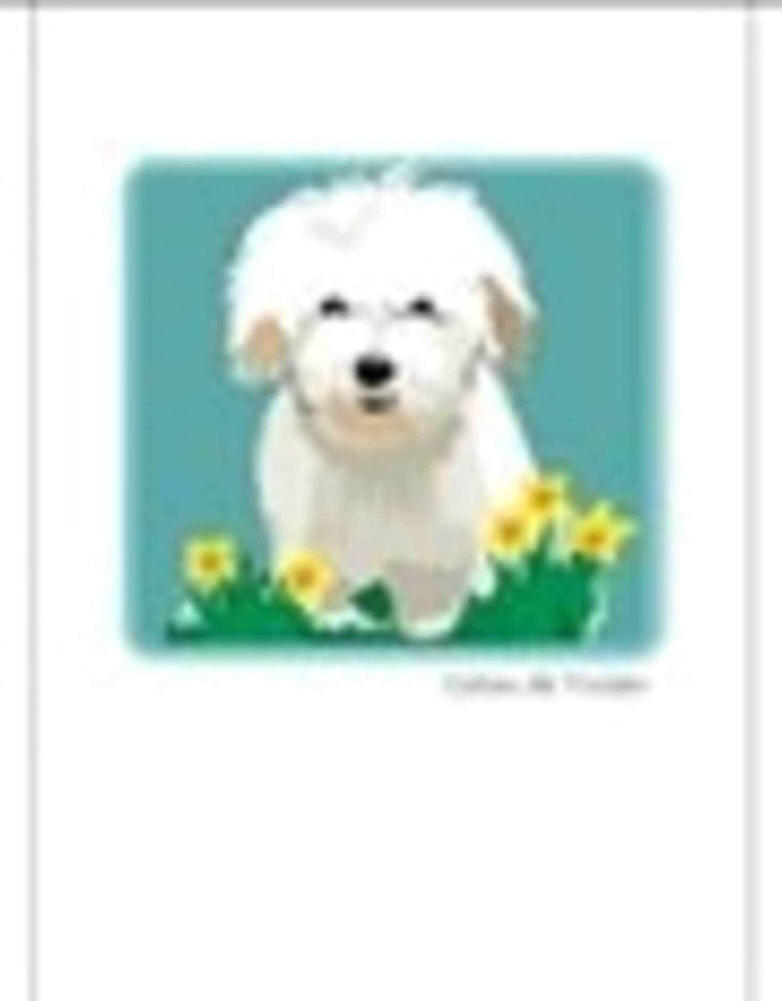 Paper Russells Coton de Tulear Notecards