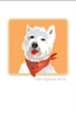 Paper Russells West Highland Terrier w/bandana