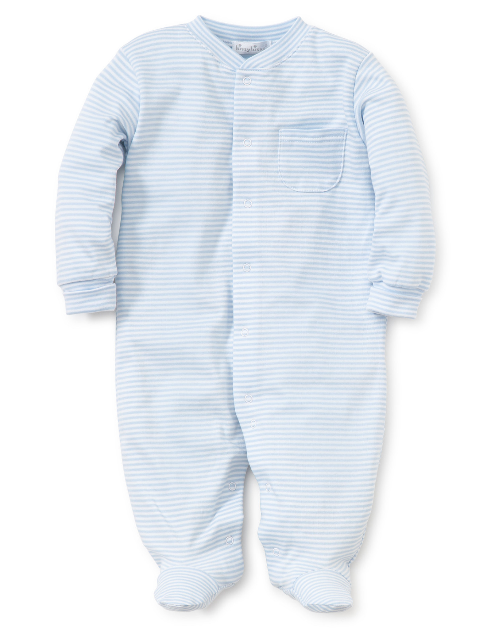 Kissy Kissy Footie Blue Stripe Zip