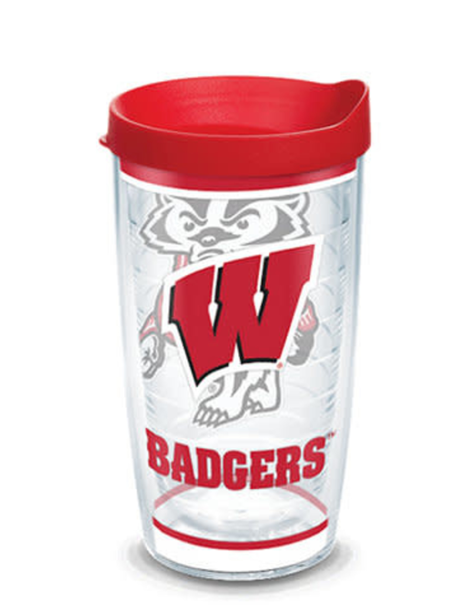 Tervis Tumbler 16oz/lid Wisconsin Badgers Tradition