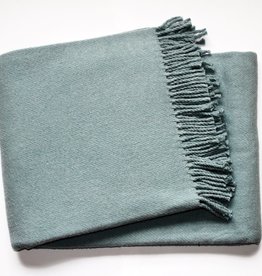 A Soft Idea Sky Solid Plush Cotton Blend Throw