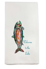 French Graffiti Trout Welcome to the Lake Towel