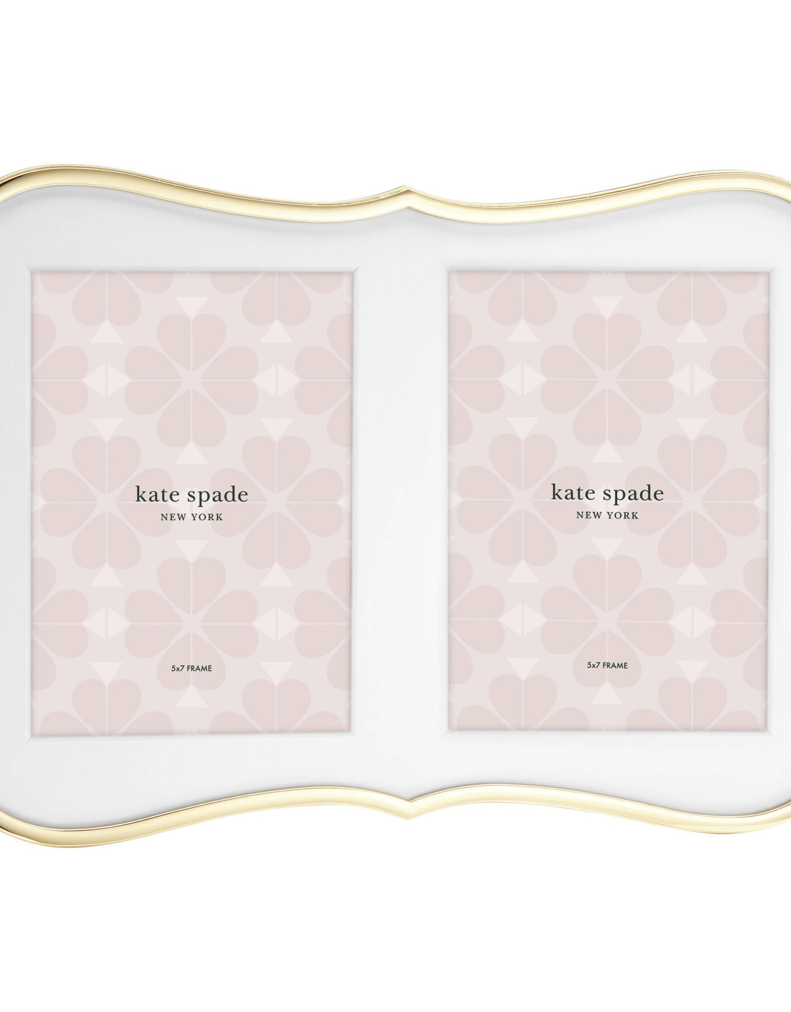 Kate Spade Crown gold double invitation frame