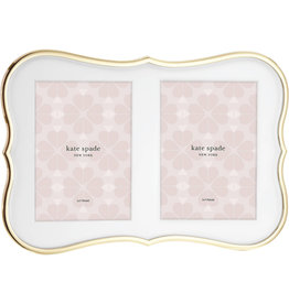 Kate Spade Crown gold double invitation frame