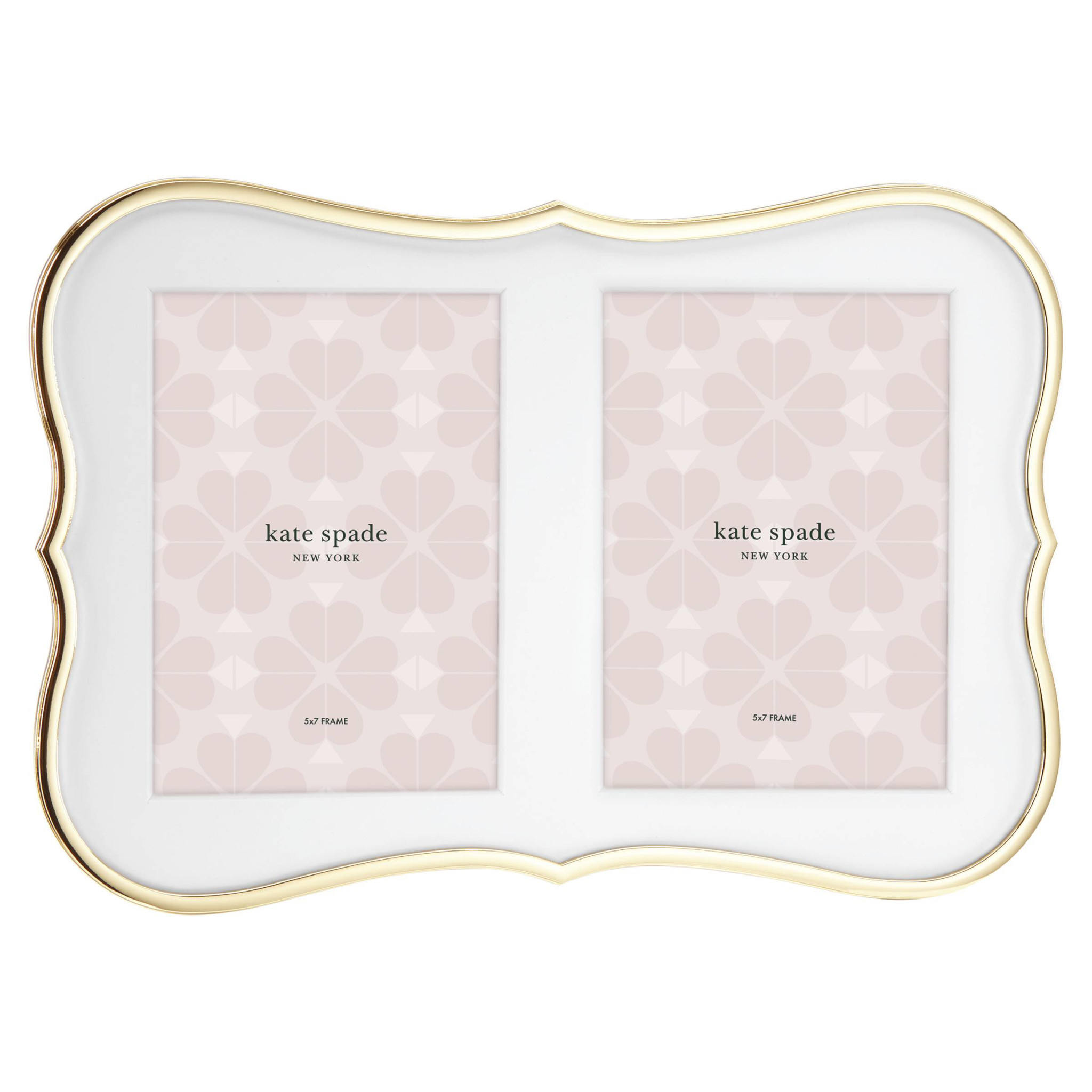 Kate Spade Crown gold double invitation frame - The Initial Choice