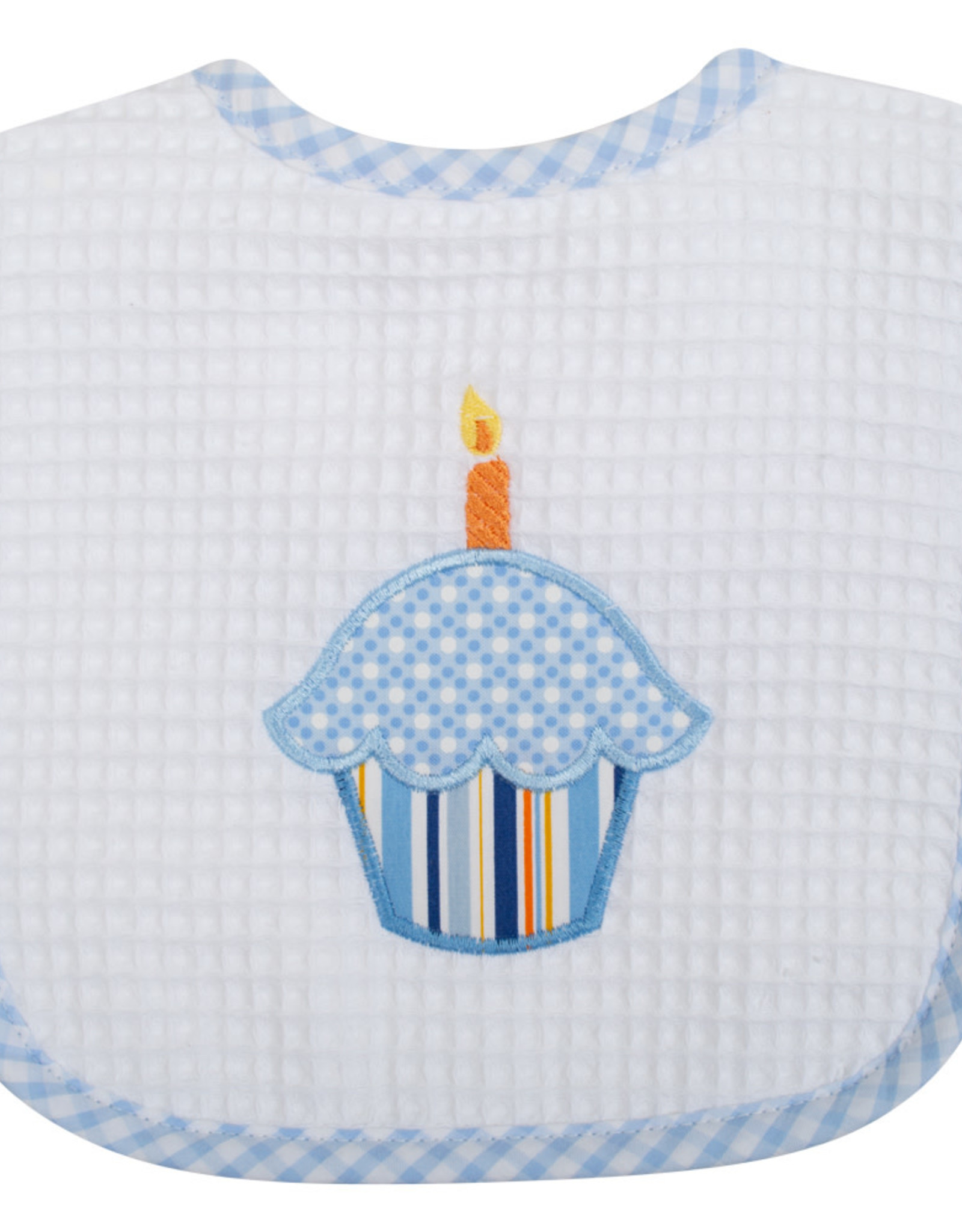 Three Marthas Feeding Bib Cupcake Blue xx