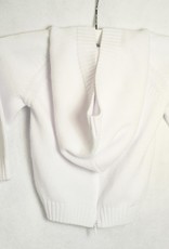 A Soft Idea Sweater Zip Back White