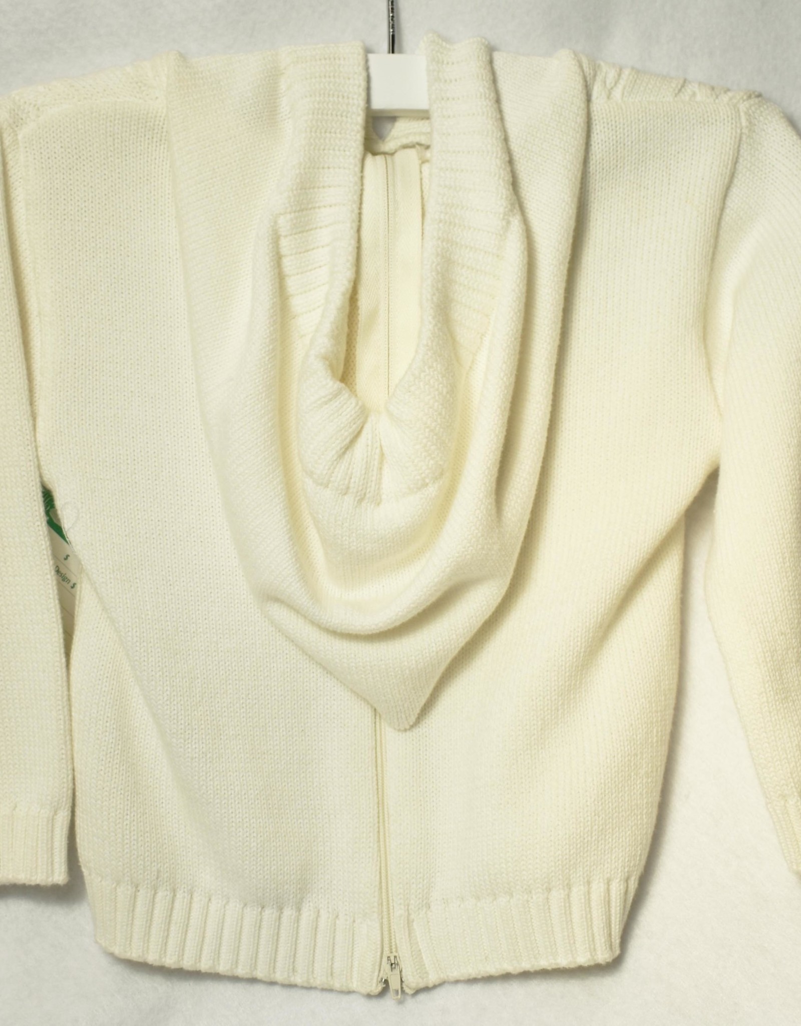 Carriage Boutique Cable Hooded Sweater White