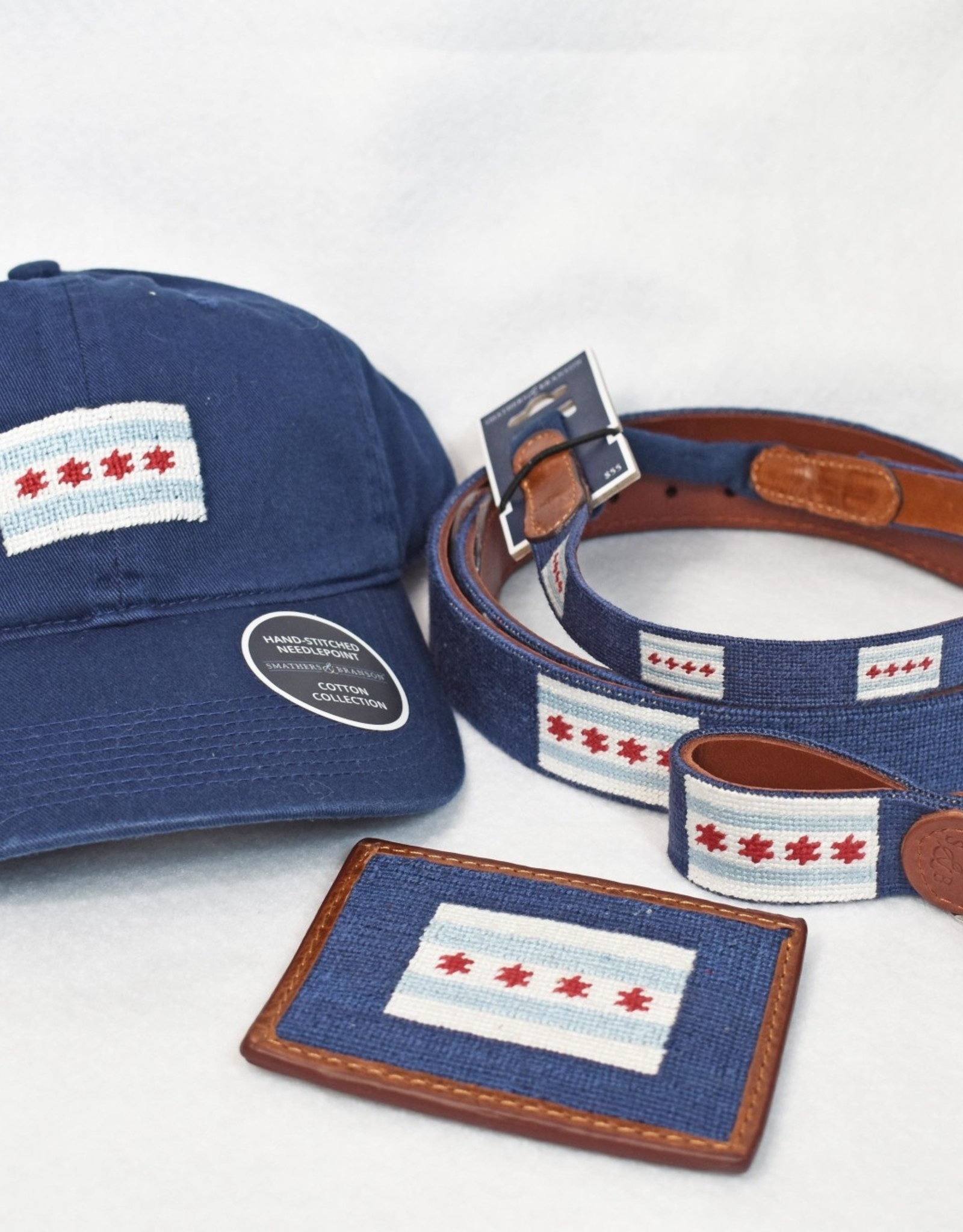 Chicago Cubs W Flag Needlepoint Belt