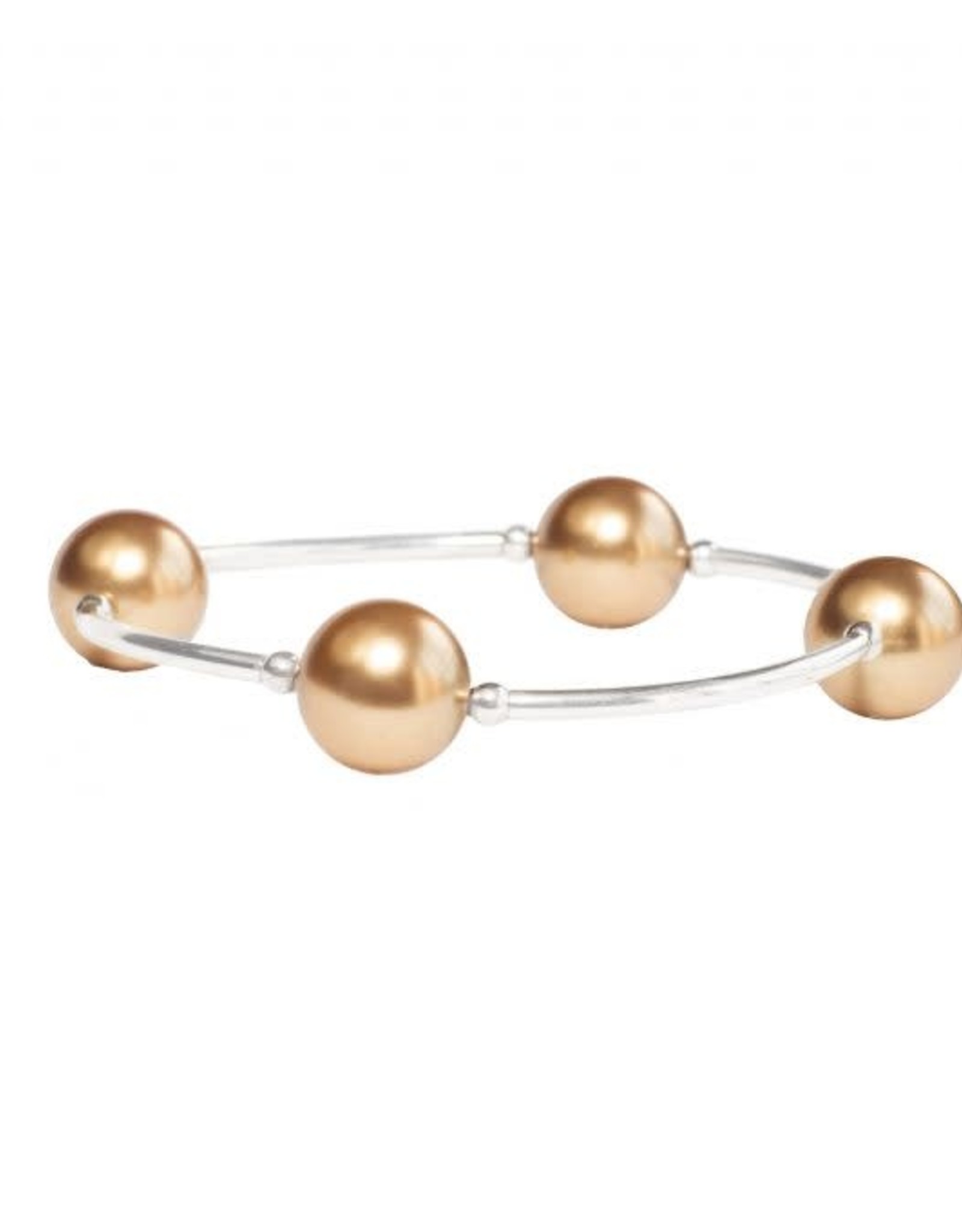 Made As Intended 12mm Gold Pearl Blessing Bracelet