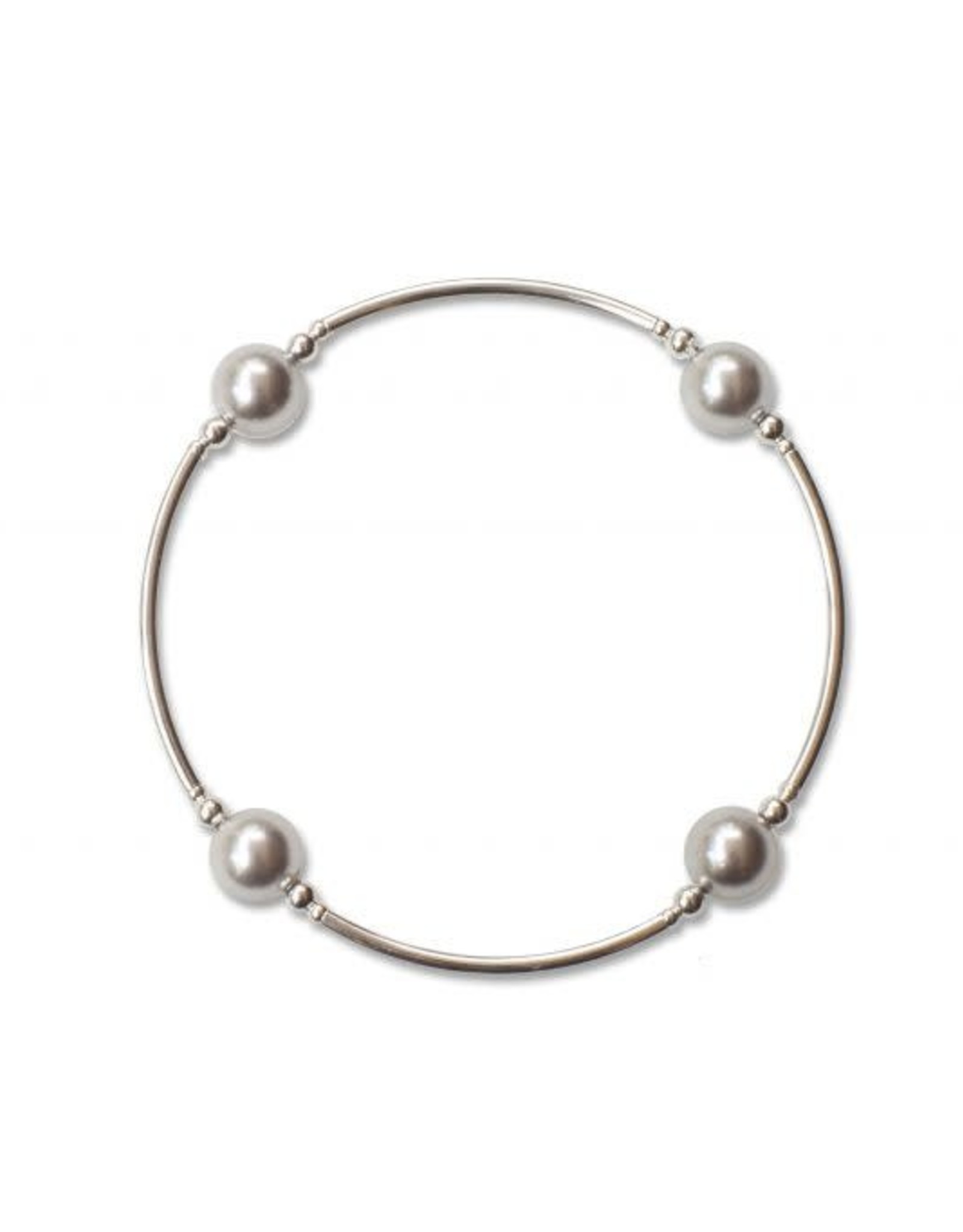 Made As Intended 8mm Silver Pearl Blessing Bracelet