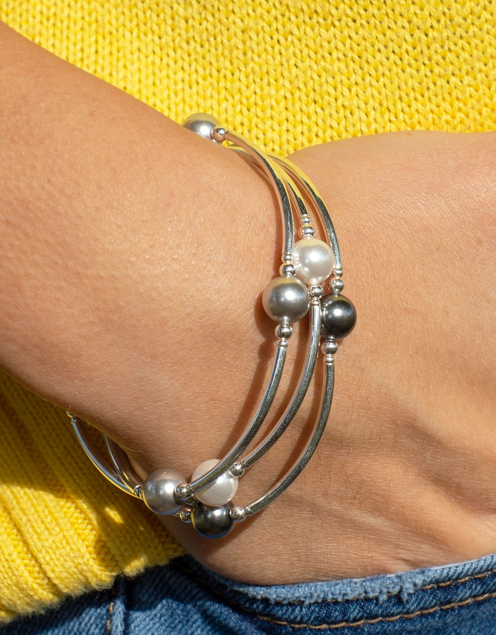 Made As Intended 8mm Silver Pearl Blessing Bracelet