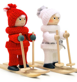 Nordic Dreams Red Boy on skis