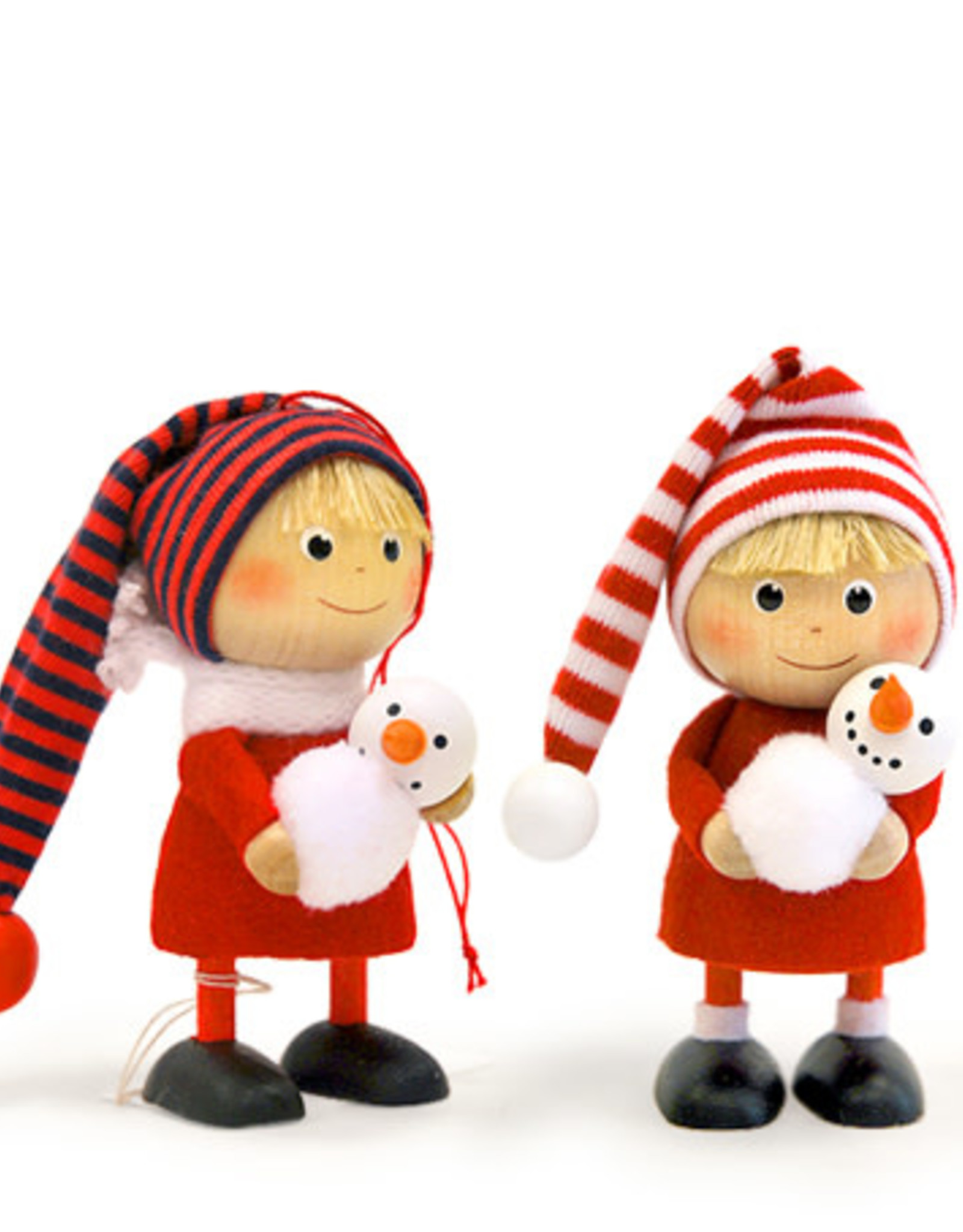 Nordic Dreams Boy Holding Snowman