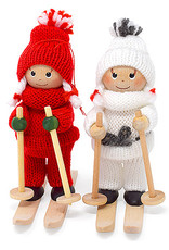 Nordic Dreams Red Girl on skis