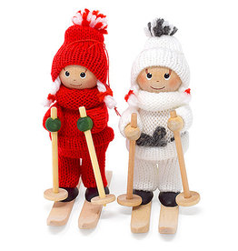 Nordic Dreams Red Girl on skis