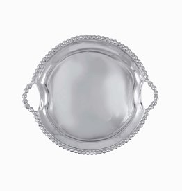 Mariposa Round Pearl HandledTray