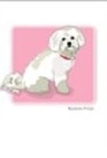 Paper Russells Bichon Sitting Sideways-2