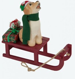 Byer's Choice Dog on Sled