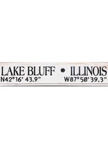 Lake Bluff Long/Lat Sign