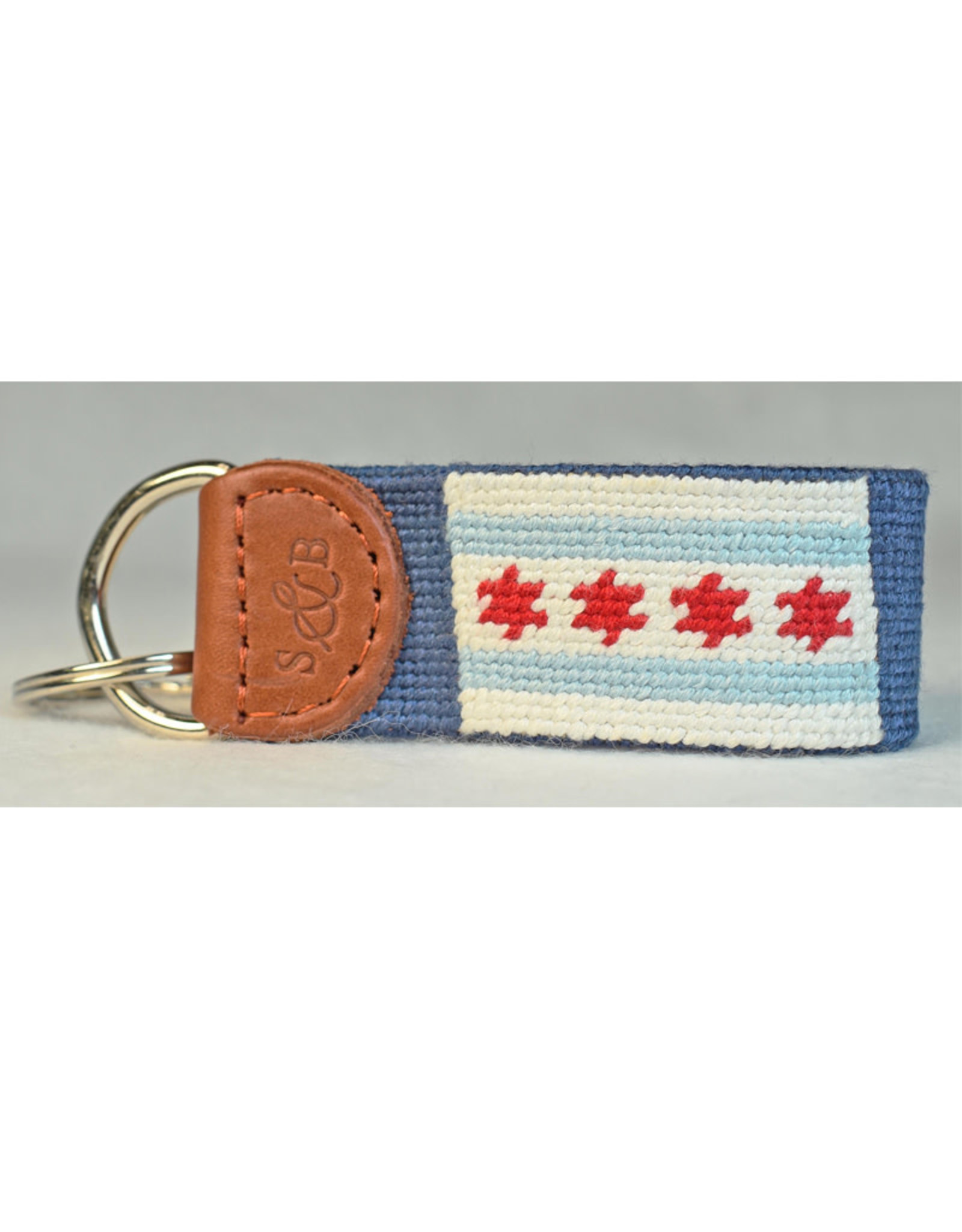 Smather's & Branson Key Fob Chicago Flag xx