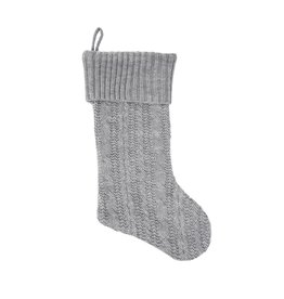 Gray Knit Stocking