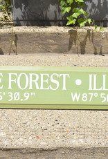Lake Forest Long/Lat Sign