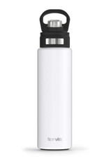 Tervis Tumbler 24oz Stainless Water Bottle Glacier White Powder Coated
