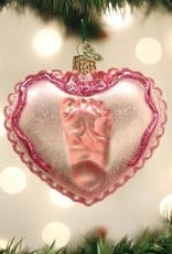 Baby Girl's Footprint Ornament