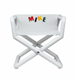 Hoohobbers Hoohobber Jr. Director Chair White Mesh Seat White Trim