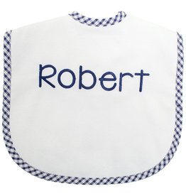 Three Marthas Bib Toddler Navy Check xx
