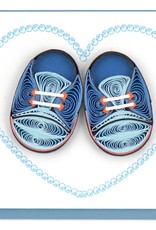 Quilling Card LLC Blue Booties Enclosure