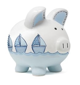 Child to Cherish Three Sailboats Bank