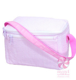 Mint Lunch Box Light Pink Seersucker
