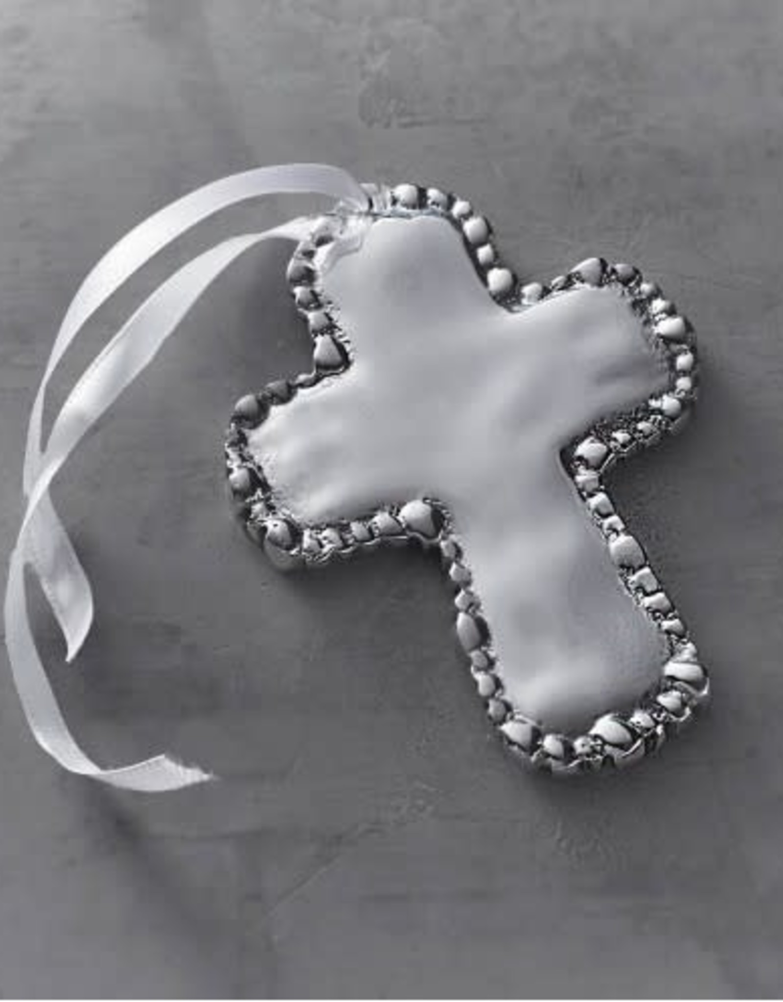 Beatriz Ball Pearl Cross Ornament