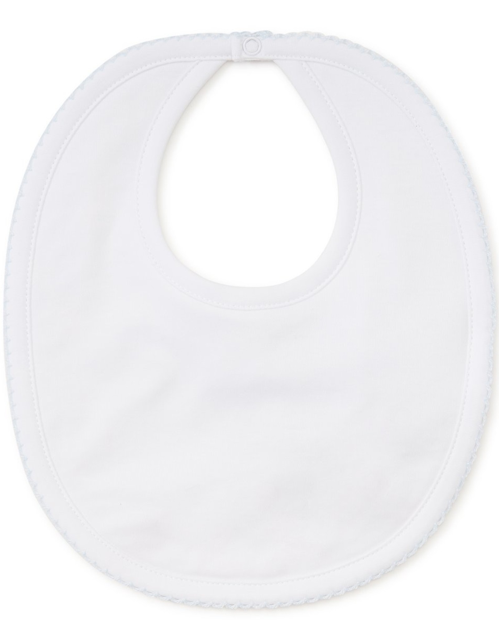 Kissy Kissy Basic Bib White/Blue Stitching