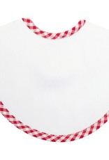 Three Marthas Red Check Burp Cloth Bib