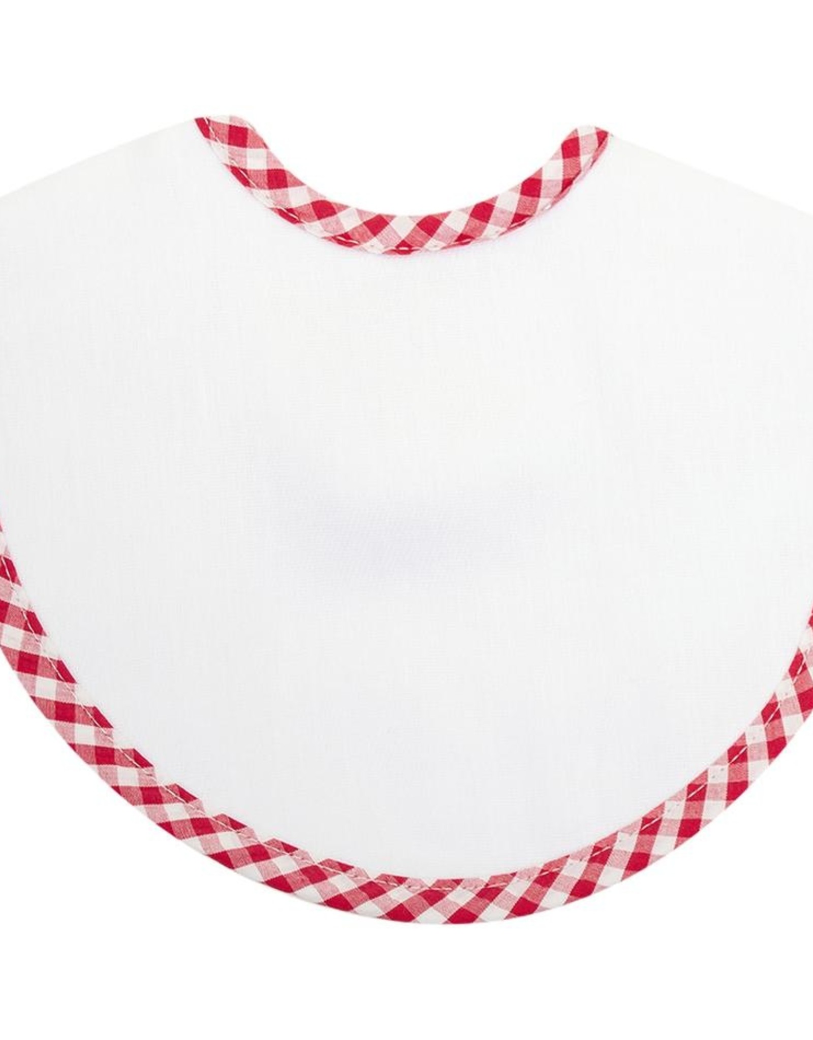 Three Marthas Red Check Burp Cloth Bib