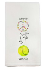 French Graffiti Peace Love Tennis Towel