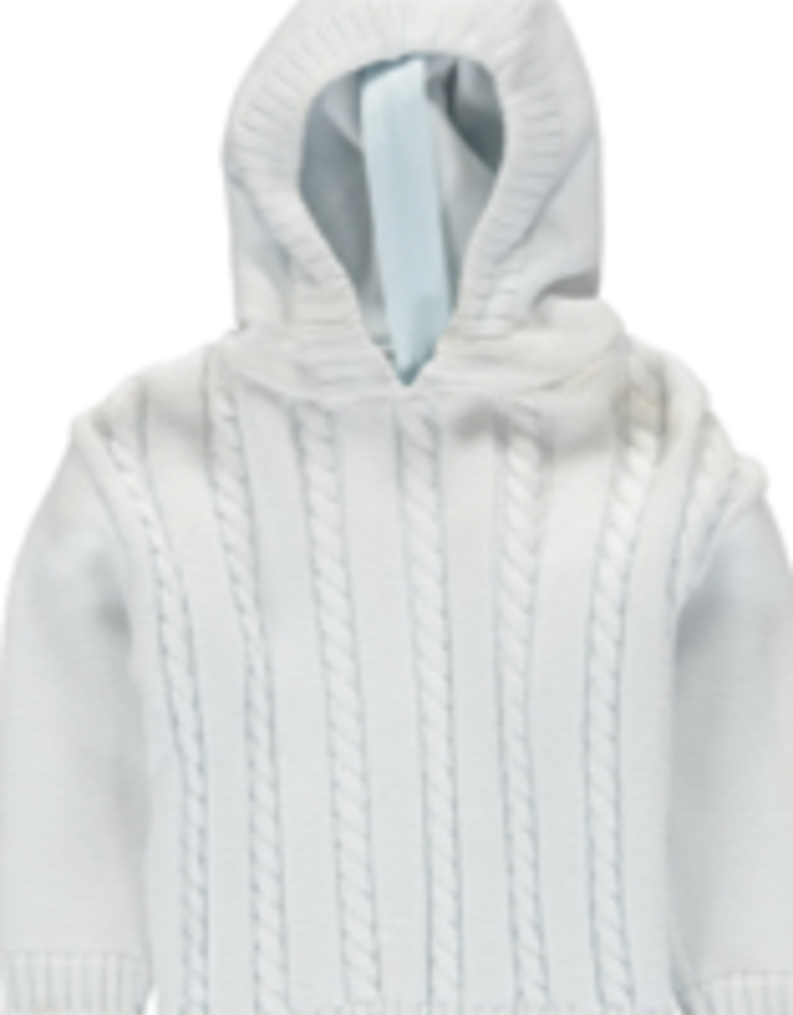 Carriage Boutique Cable Hooded Sweater Blue